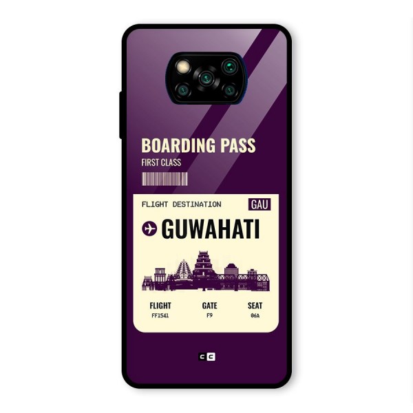 Guwahati Boarding Pass Glass Back Case for Poco X3 Pro