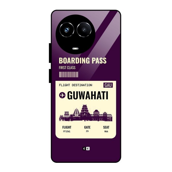 Guwahati Boarding Pass Glass Back Case for Realme 11X