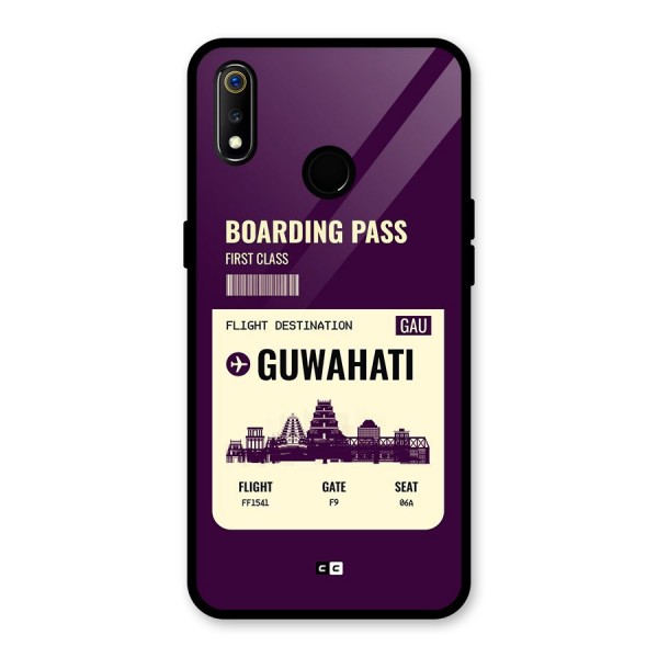 Guwahati Boarding Pass Glass Back Case for Realme 3