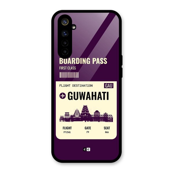 Guwahati Boarding Pass Glass Back Case for Realme 6