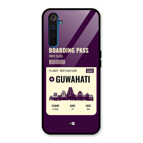 Guwahati Boarding Pass Glass Back Case for Realme 6 Pro