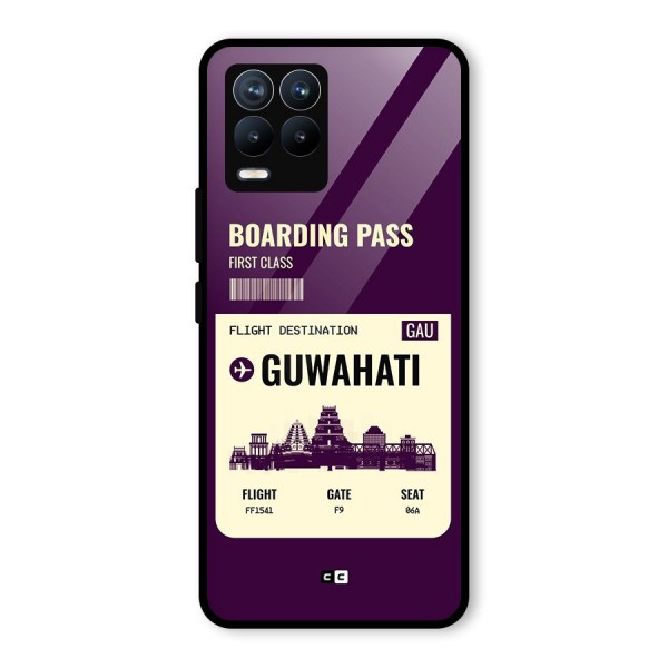 Guwahati Boarding Pass Glass Back Case for Realme 8