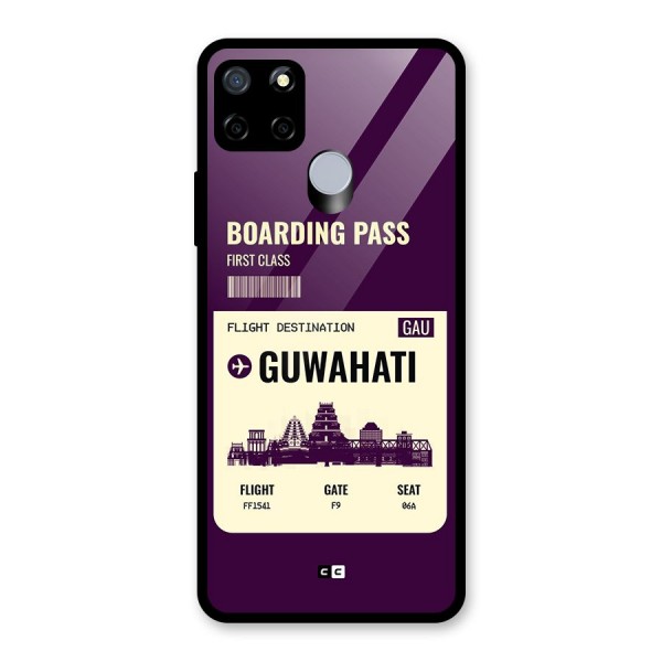 Guwahati Boarding Pass Glass Back Case for Realme C15