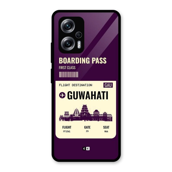 Guwahati Boarding Pass Glass Back Case for Redmi K50i