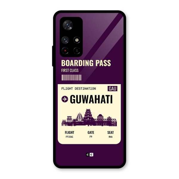 Guwahati Boarding Pass Glass Back Case for Redmi Note 11T 5G