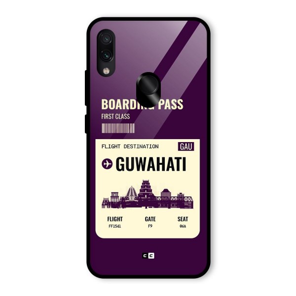 Guwahati Boarding Pass Glass Back Case for Redmi Note 7