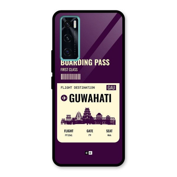 Guwahati Boarding Pass Glass Back Case for Vivo V20 SE