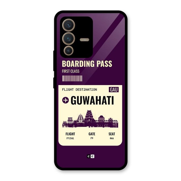 Guwahati Boarding Pass Glass Back Case for Vivo V23 5G