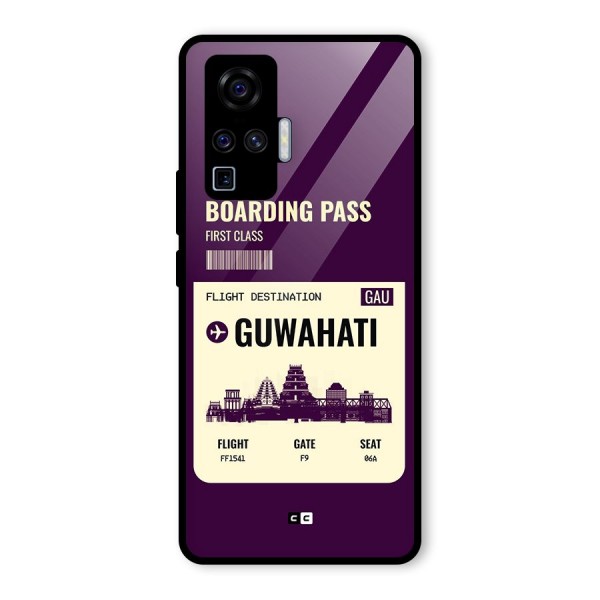 Guwahati Boarding Pass Glass Back Case for Vivo X50 Pro