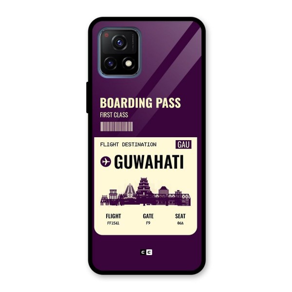 Guwahati Boarding Pass Glass Back Case for Vivo Y72 5G