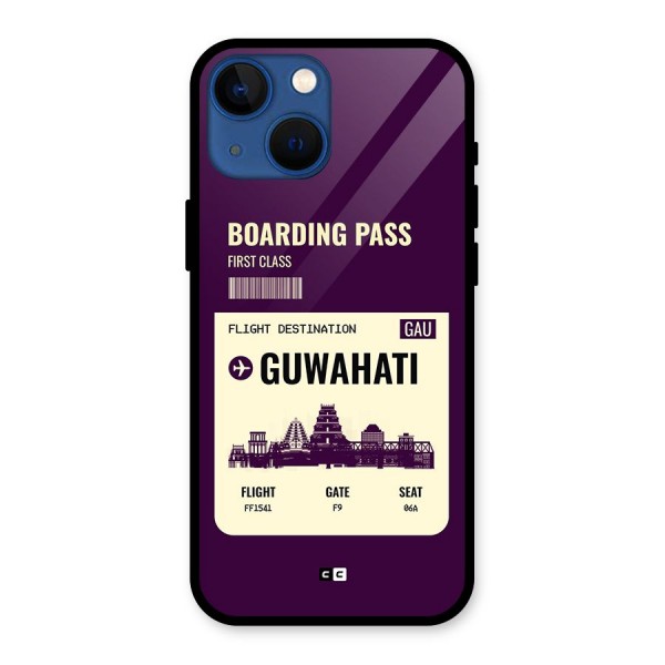 Guwahati Boarding Pass Glass Back Case for iPhone 13 Mini