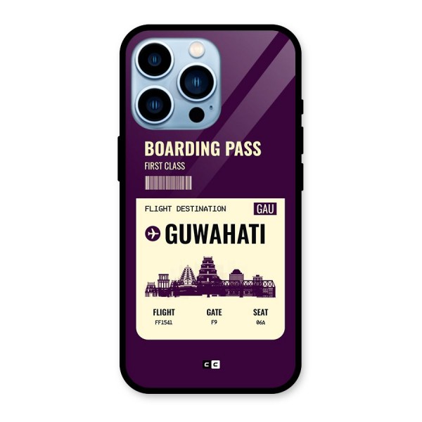 Guwahati Boarding Pass Glass Back Case for iPhone 13 Pro