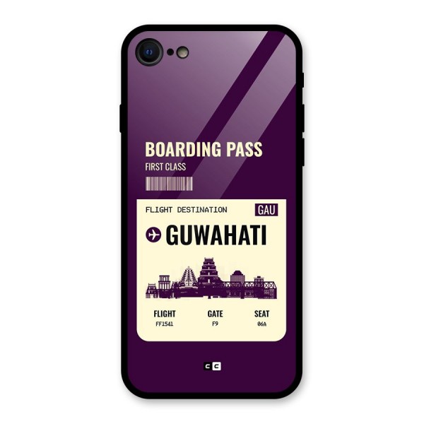 Guwahati Boarding Pass Glass Back Case for iPhone 8