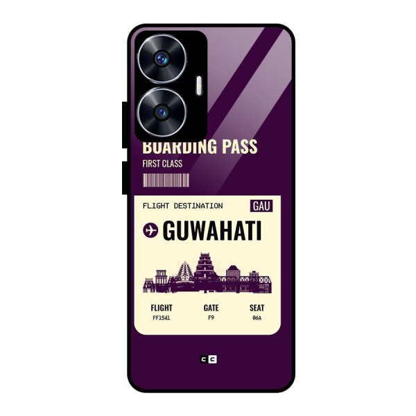 Guwahati Boarding Pass Glass Back Case for realme C55