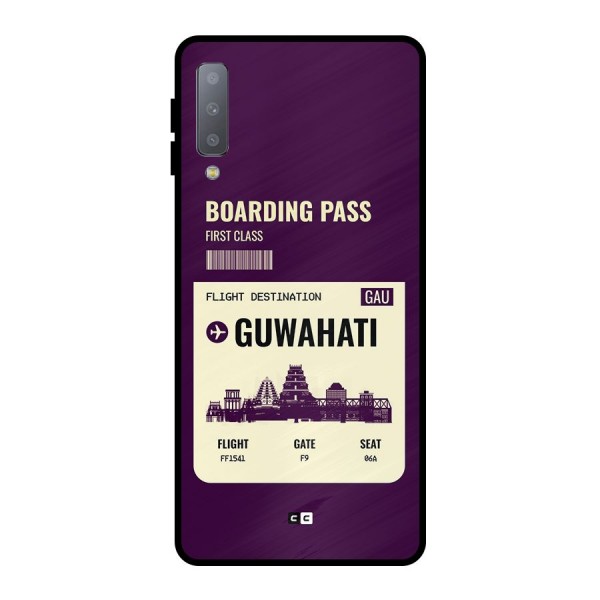 Guwahati Boarding Pass Metal Back Case for Galaxy A7 (2018)