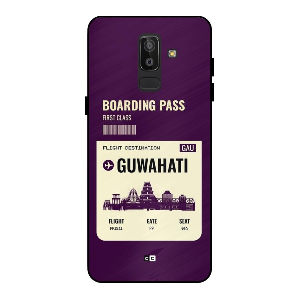 Guwahati Boarding Pass Metal Back Case for Galaxy J8