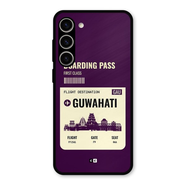 Guwahati Boarding Pass Metal Back Case for Galaxy S23 Plus