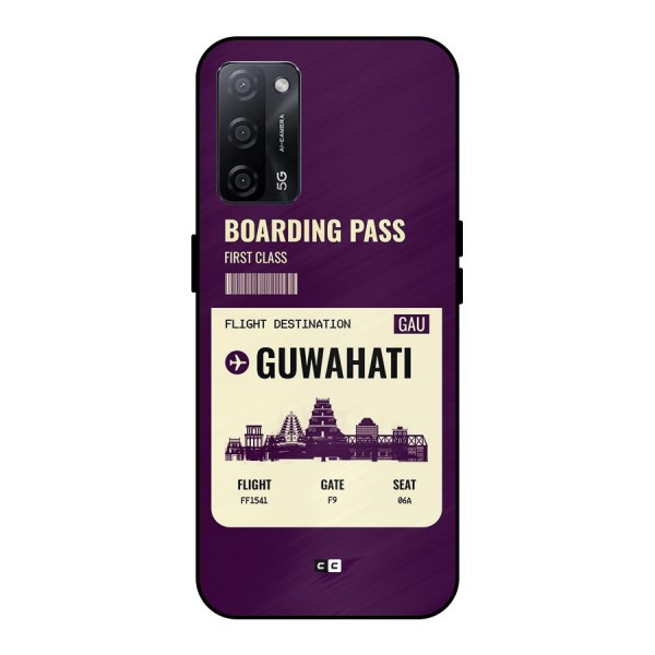 Guwahati Boarding Pass Metal Back Case for Oppo A53s 5G