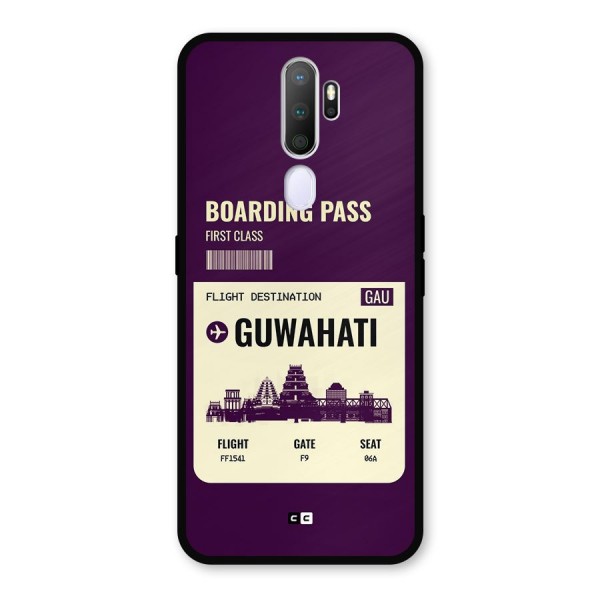 Guwahati Boarding Pass Metal Back Case for Oppo A9 (2020)