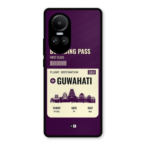 Guwahati Boarding Pass Metal Back Case for Oppo Reno10