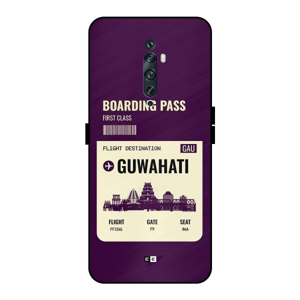 Guwahati Boarding Pass Metal Back Case for Oppo Reno2 F