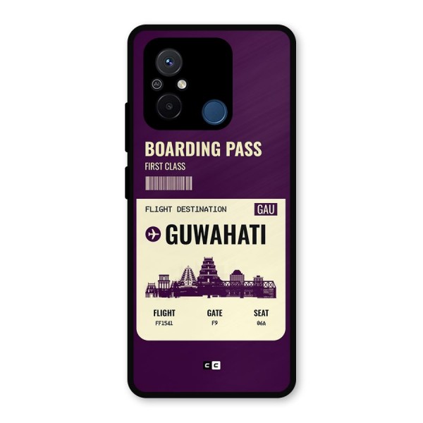 Guwahati Boarding Pass Metal Back Case for Poco C55