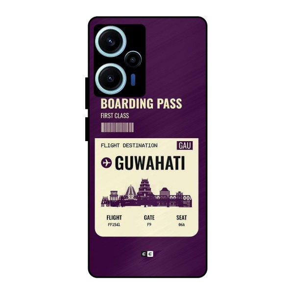 Guwahati Boarding Pass Metal Back Case for Poco F5