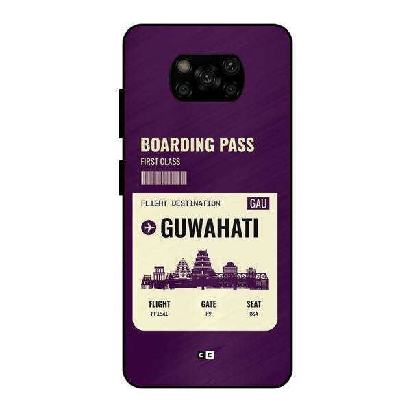 Guwahati Boarding Pass Metal Back Case for Poco X3