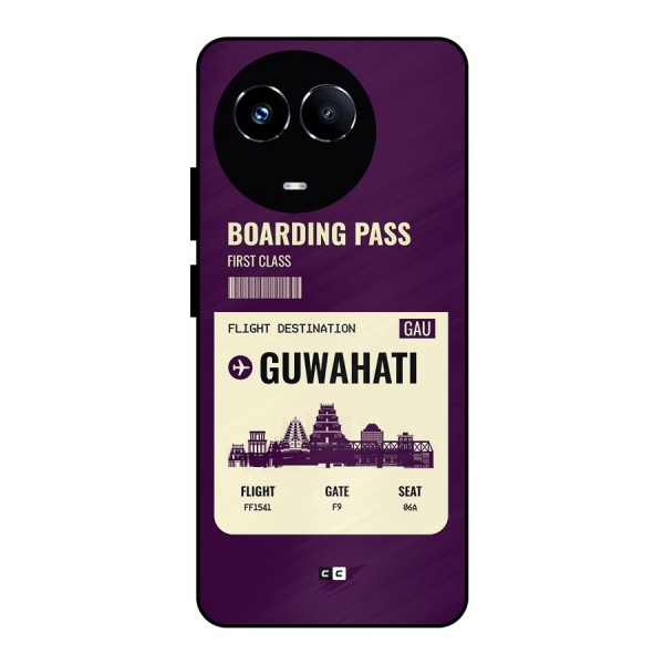 Guwahati Boarding Pass Metal Back Case for Realme 11 5G