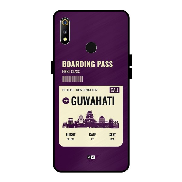 Guwahati Boarding Pass Metal Back Case for Realme 3