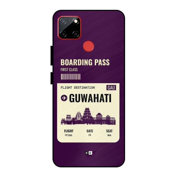 Guwahati Boarding Pass Metal Back Case for Realme C12