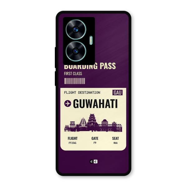 Guwahati Boarding Pass Metal Back Case for Realme C55