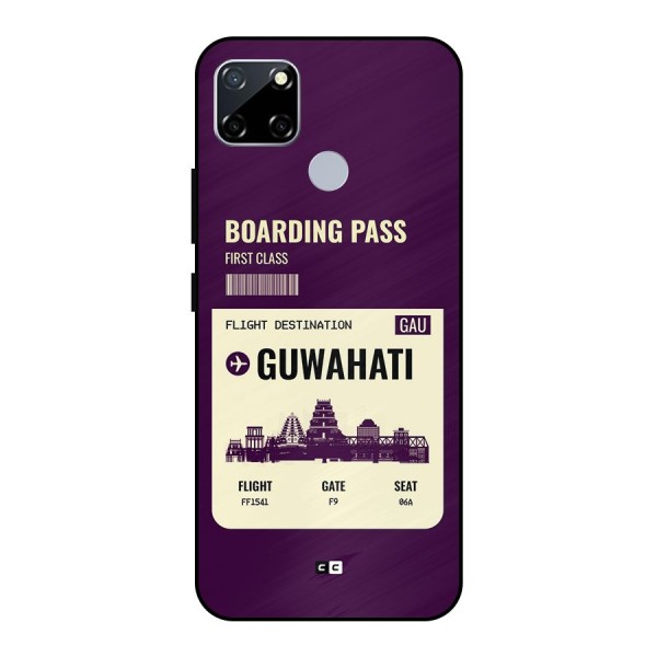 Guwahati Boarding Pass Metal Back Case for Realme Narzo 20