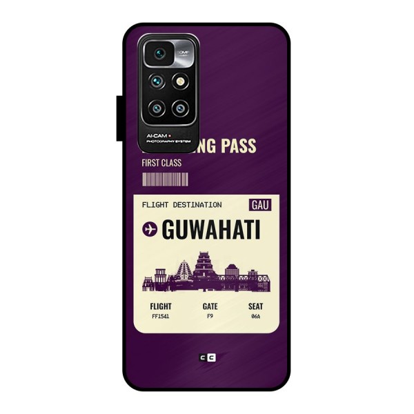 Guwahati Boarding Pass Metal Back Case for Redmi 10 Prime