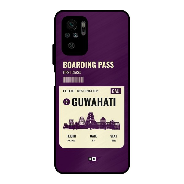 Guwahati Boarding Pass Metal Back Case for Redmi Note 10