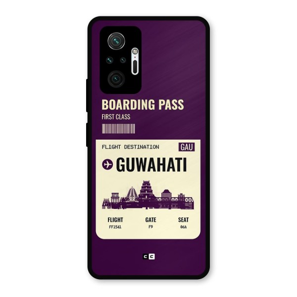 Guwahati Boarding Pass Metal Back Case for Redmi Note 10 Pro