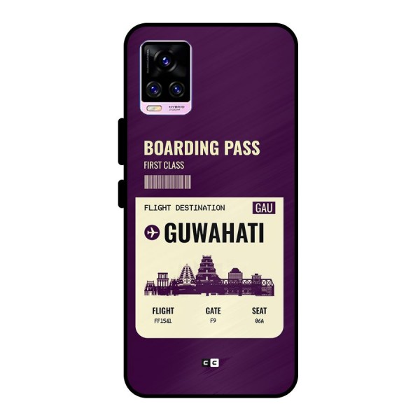 Guwahati Boarding Pass Metal Back Case for Vivo V20 Pro