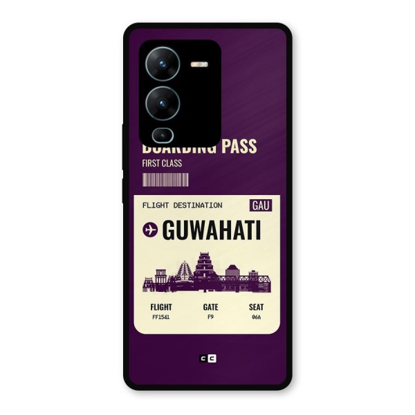 Guwahati Boarding Pass Metal Back Case for Vivo V25 Pro