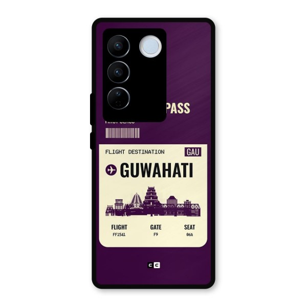 Guwahati Boarding Pass Metal Back Case for Vivo V27 Pro