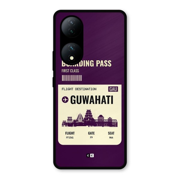 Guwahati Boarding Pass Metal Back Case for Vivo Y100a