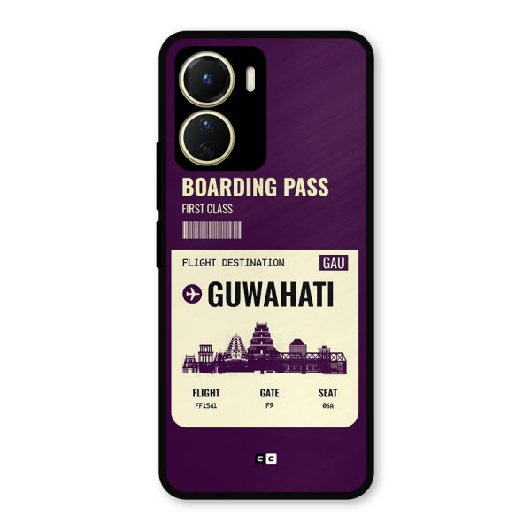 Guwahati Boarding Pass Metal Back Case for Vivo Y16