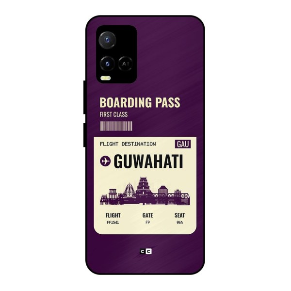 Guwahati Boarding Pass Metal Back Case for Vivo Y21