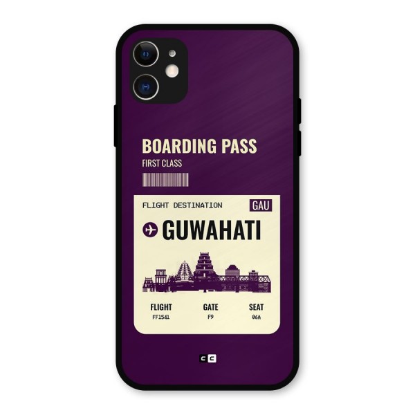 Guwahati Boarding Pass Metal Back Case for iPhone 11