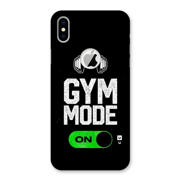 Gym Mode On Back Case for iPhone XS Logo Cut