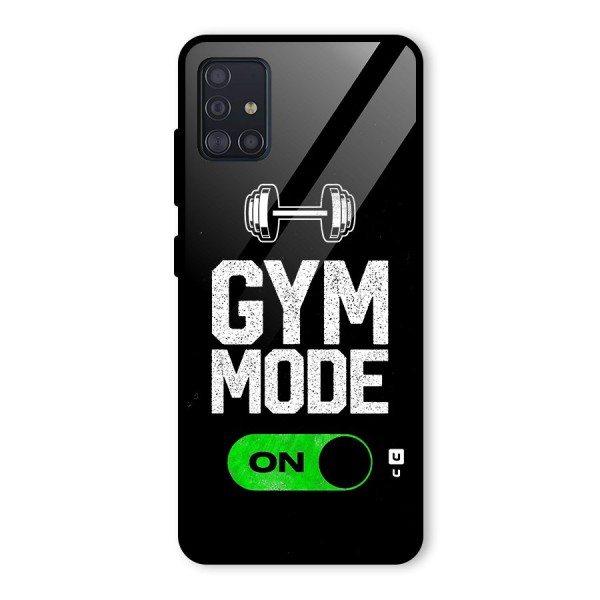 Gym Mode On Glass Back Case for Galaxy A51