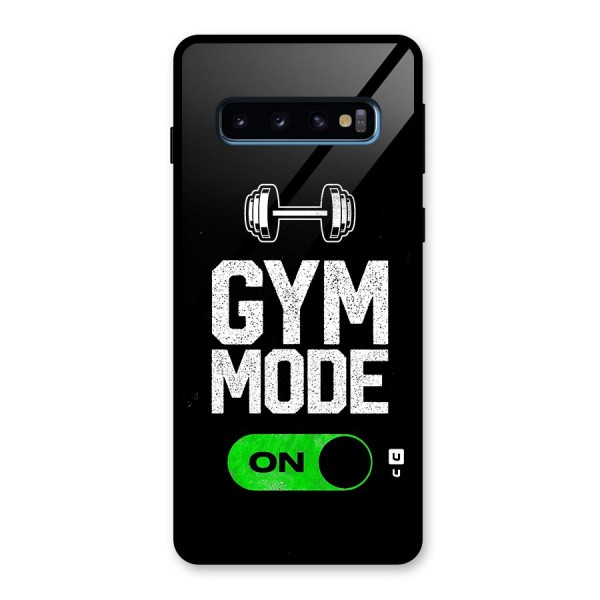 Gym Mode On Glass Back Case for Galaxy S10