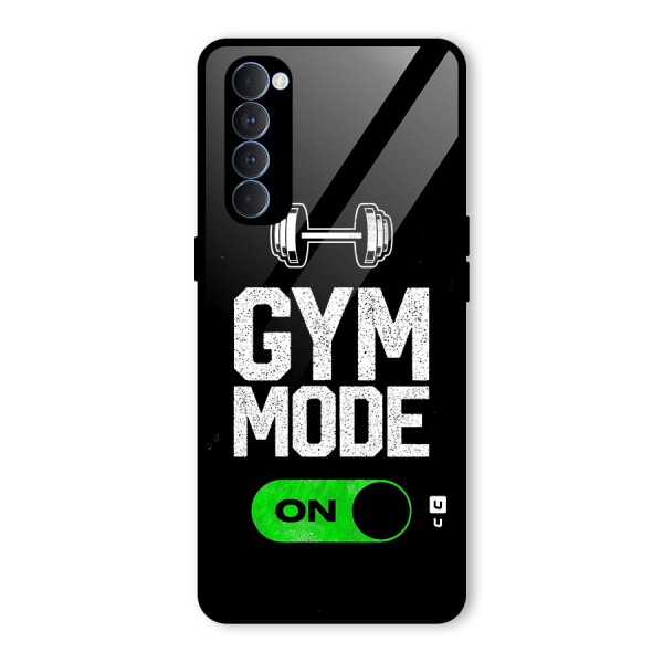 Gym Mode On Glass Back Case for Oppo Reno4 Pro