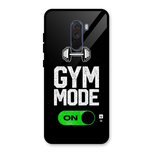 Gym Mode On Glass Back Case for Poco F1