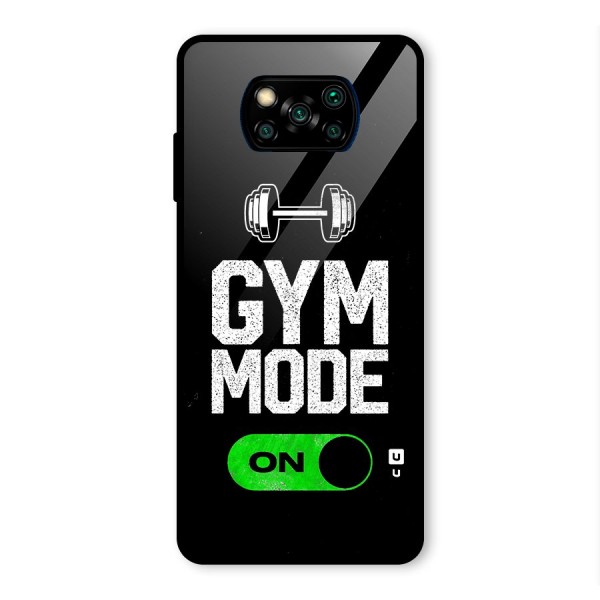 Gym Mode On Glass Back Case for Poco X3 Pro