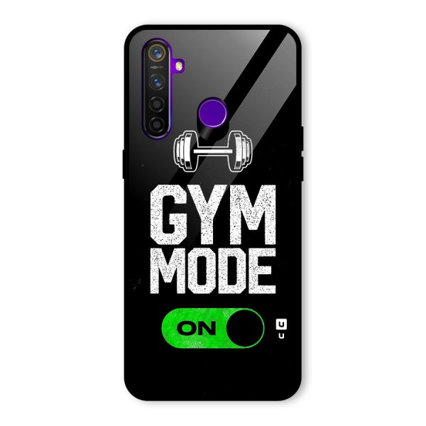 Gym Mode On Glass Back Case for Realme 5 Pro